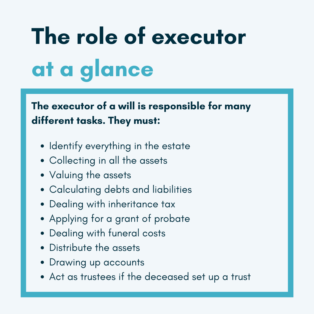 Executor role at a glance